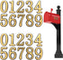 Tutuviw 20 Pcs Mail Box Numbers for Mailbox Outside,3D Gold Mailbox Numbers Stickers,0-9 Self-Adhesive Mailbox Numbers,2 in Door Address Number Signs,House Address Numbers for Apartment Office Cars