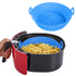 Air Fryer Silicone Liners, Air Fryer Silicone Baking Tray, Mini Air Fryer Tray, Round Small Air Fryer Liners, Silicone Reusable Airfryer Liners Accessories, Fryer Pot Baking Pan Pink