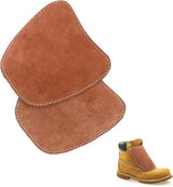 XLLHXF Leather Boot Covers for Welding - Heat Resistant Welding Boot Lace Covers, Portable Welder Shoe Cover Work Boot protector for Welding Spats Welding Boot Covers Brown