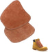XLLHXF Leather Boot Covers for Welding - Heat Resistant Welding Boot Lace Covers, Portable Welder Shoe Cover Work Boot protector for Welding Spats Welding Boot Covers Brown