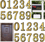 2 Inch 3D Mailbox Numbers for Outside,Tutuviw 0-9 Gold House Numbers for Mailbox,Self-Adhesive Mailbox Numbers,Door Address Numbers Stickers for Outside Apartment House Room Office Trash Bins (Gold)