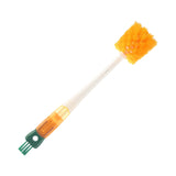 Long Handle Cup Cleaning Brush Set,Multi-Function Bottle Brush with Straw Cleaner & Detachable Heads for Mugs, Tumblers, Narrow Neck Bottles & Straws Orange