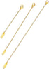 18k Gold Plated Necklace Extenders Delicate Necklace Extender Chain Set for Women 3 Piece Set, Extensions 2", 4", 6" Inches Hypoallergenic in Gold, Rose Gold, or Silver