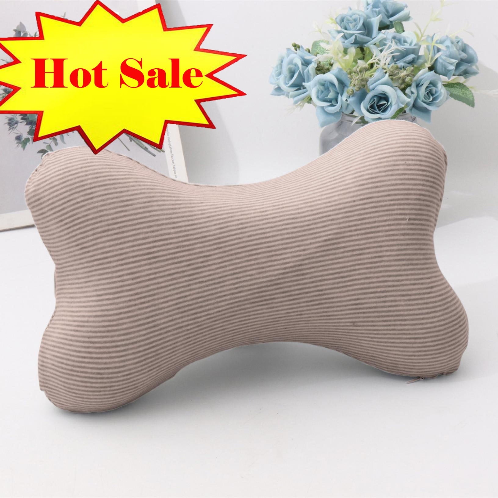 Clearance! Upgraded Dog Bone Shaped Travel Neck Pillows with Washable Removable Cover Memory Foam Car Bus Truck Driving Comfort Head Rest Support 10" A Coffee/10"