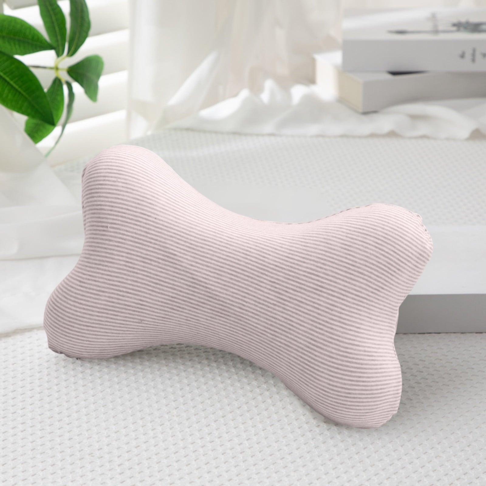 Clearance! Upgraded Dog Bone Shaped Travel Neck Pillows with Washable Removable Cover Memory Foam Car Bus Truck Driving Comfort Head Rest Support 10" A Pink/10"
