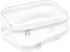 Hard Sided Clear Zipper Case for Storage- Professional-Grade Clear Zipper Pencil Case,Toy Storage Bins, Toiletry Pouch, Travel Organizer, Cosmetic Bagï¼\x88White,2 Pack, Mï¼\x89 M
