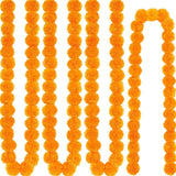 Tutuviw 4Pcs Marigold Garland,5 ft Diwali Wedding Party Mantle Decoration,Faux Artificial Marigold Flowers,Faux Wedding Garlands,Diwali Decoration,Spring Bush Floral,Indian Marigold Flowers(Orange) Orange