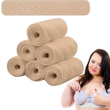 Tutuviw 6 Pcs Bra Liners for Sweat,18x3 Inch 3 Layer Rectangle Cotton Under Breasts Pads for Women Absorb Sweating,Washable Bra Liners to Absorb Sweat for Women Sweating Supplies(Nude) Nude