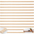 Tutuviw 12 Pcs Decorative Half Wooden Beads Trim Molding Half Wooden Beads Trim Molding 15. 75 in Unfinished 3D Decorative Bead Pearl Wood Molding Cute DIY Moulding Trim for Home Wall Cabinet Shelf