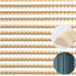 12pcs Bobbin Trim Wood Molding,15.75 inch Unfinished Wood Molding for Window,Wooden Door Trim,QZS Decorative Beaded Wood Trim for Home,Wall,Shelf Door