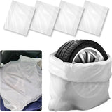 4Pcs Extra-Large Tire Covers,Tutuviw Tire Storage Bags,Waterproof Dustproof Wheel Protective Cover,Automotive Accessories Tear-Resistant Plastic Tire Bags Spare Tyre Bags Universal for Most Vehicles