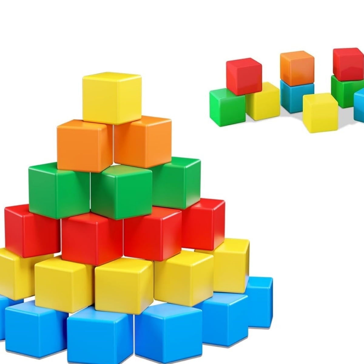 Creative Learning Toys,1.2x1.2 Inches Reusable Magnetic Building Block for Indoor,Pack of 20 Durable Multicolor Cubes Tiles for Home,Square 1.2" x 1.2"