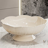 Ceramic Fruit Bowl for Kitchen Counter, Lights Pitches Fruit Plates, Decorative Bowl, Pedestal Bowl, Footed Bowl, Modern Fruit Bowl, Large Fruit Bowl, Home Decorative Bowls White