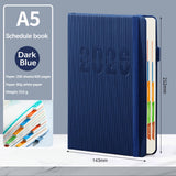 2026 Weekly Planner Notebook, Daily Planner Hardcover Calendar with Tabs and Pen Strap, 200 Pages Journaling Notebooks Daily Time Management Plan for Office Work(Purple) Blue