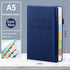 2026 Weekly Planner Notebook, Daily Planner Hardcover Calendar with Tabs and Pen Strap, 200 Pages Journaling Notebooks Daily Time Management Plan for Office Work(Purple) Blue