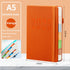 2026 Weekly Planner Notebook, Daily Planner Hardcover Calendar with Tabs and Pen Strap, 200 Pages Journaling Notebooks Daily Time Management Plan for Office Work(Purple) Orange