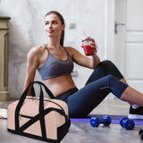 14 Inch Carry on Bag, Small Travel Gym Bag, Small Duffle Bag, Duffel Bag Gym Weekender Overnight Bag with Wet Pocket, Airlines Approved Foldable Carry on Bag, for Women and Men Pink