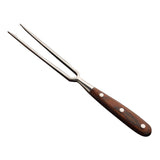 Stainless Steel Carving Fork with Redwood Handle, 11.8" Barbecue Fork Cutting Fork, Grilling Tools Meat Fork for Chicken Turkey Beef（B） B