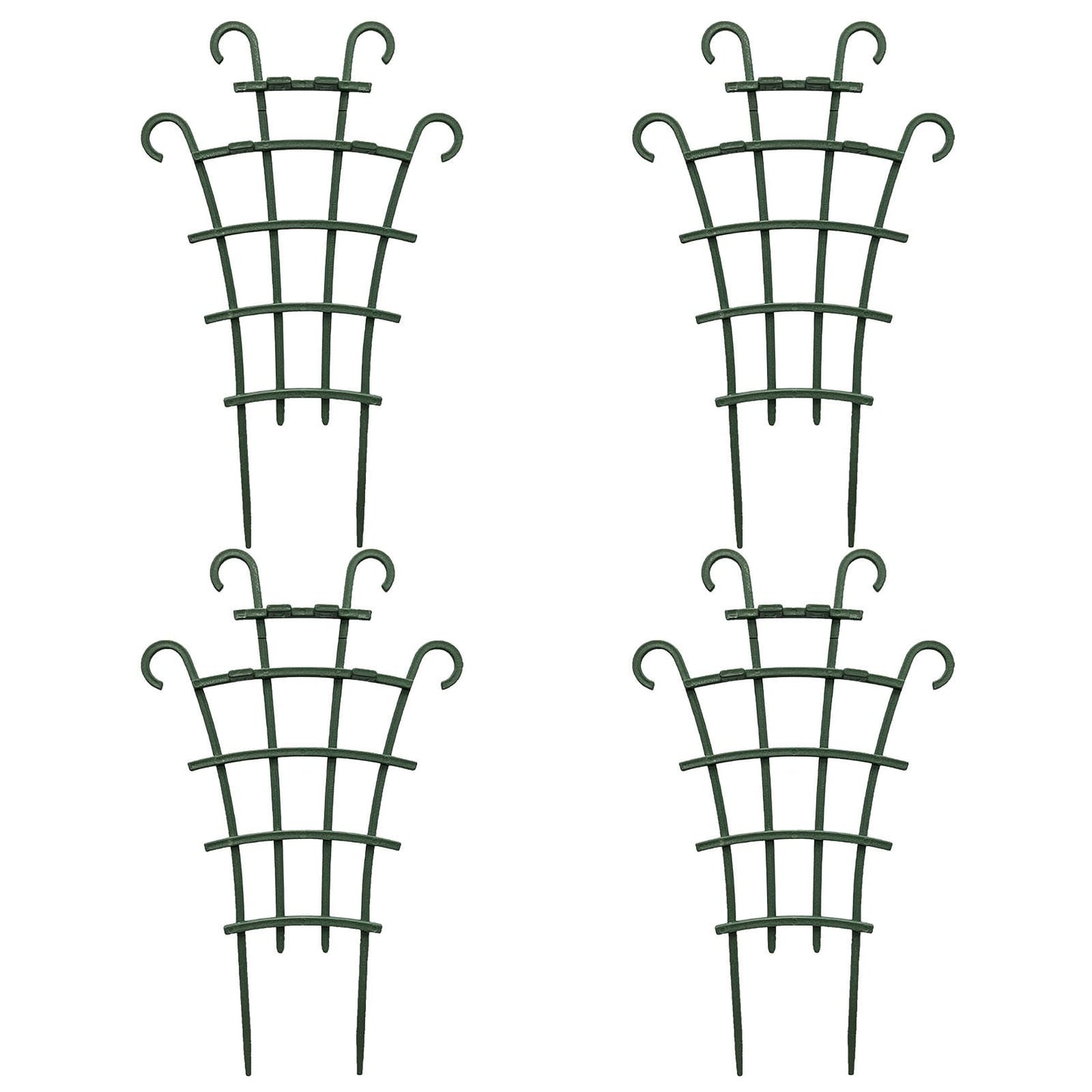 4 Pcs Trellis for Potted Plants, Stackable Small Indoor Plant Trellis for Climbing Plants, Climbing Pergola Plant Flower Stand, Outdoor for Vine Ivy Hoya Houseplants Flower Plant Support Green