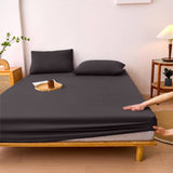 \u200b\u200bNon-Sliping Bedding Twin Fitted Sheet,Soft Elastic Fiber Bed Sheets With Deep Pocket,Machines Washable,Shrinkage And Fade Resistants 140x200x30cm Red