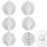 Tutuviw 2 Pack Timer Switch Knob Replacement Timer Switch Knob Compatible Spring Wound Timers D-Type Timer Knob for Wall Bathroom Fan Motor Heater Light (White)