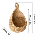 Hanging Wall Basket, Teardrop Hanging Baskets with Hanging Ring for Home Indoor Decoration, Hanging Plant Pot Holder, Vegetable Fruit Storage Baskets for Kitchen Wall Restaurant Balcony Garden E