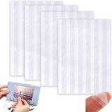Tutuviw 408 Pcs Clear Photo Corners Stickers Self-Adhesive Photo Corners Lens Photo Corner Sticker for DIY Scrapbooking, Memory Books Journal and Picture Album (Clear, 4 Sheet)
