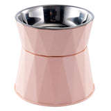Dog Bowl Raised Cat Food Water Bowls with Detachable Elevated Stand Pet Stainless Steel Feeder Bowl No-Spill Anti Slip Pink