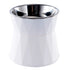 Dog Bowl Raised Cat Food Water Bowls with Detachable Elevated Stand Pet Stainless Steel Feeder Bowl No-Spill Anti Slip White
