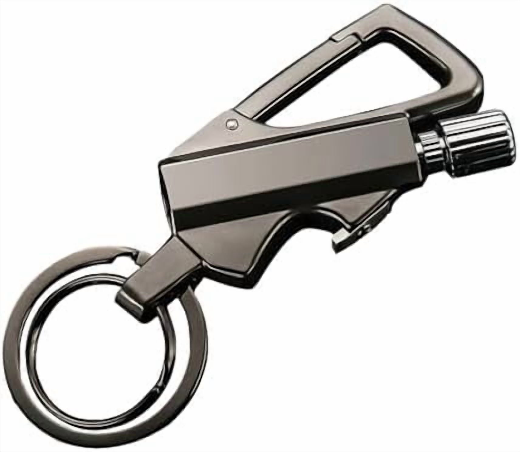 Permanent Match with Bottle Opener Metal Keychain Lighter, Reusable Waterproof Matchstick Fire Starter, for Camping Hunting, Multifunctional Match Outdoor Camping Match Lighter, Gift Ideas Silver