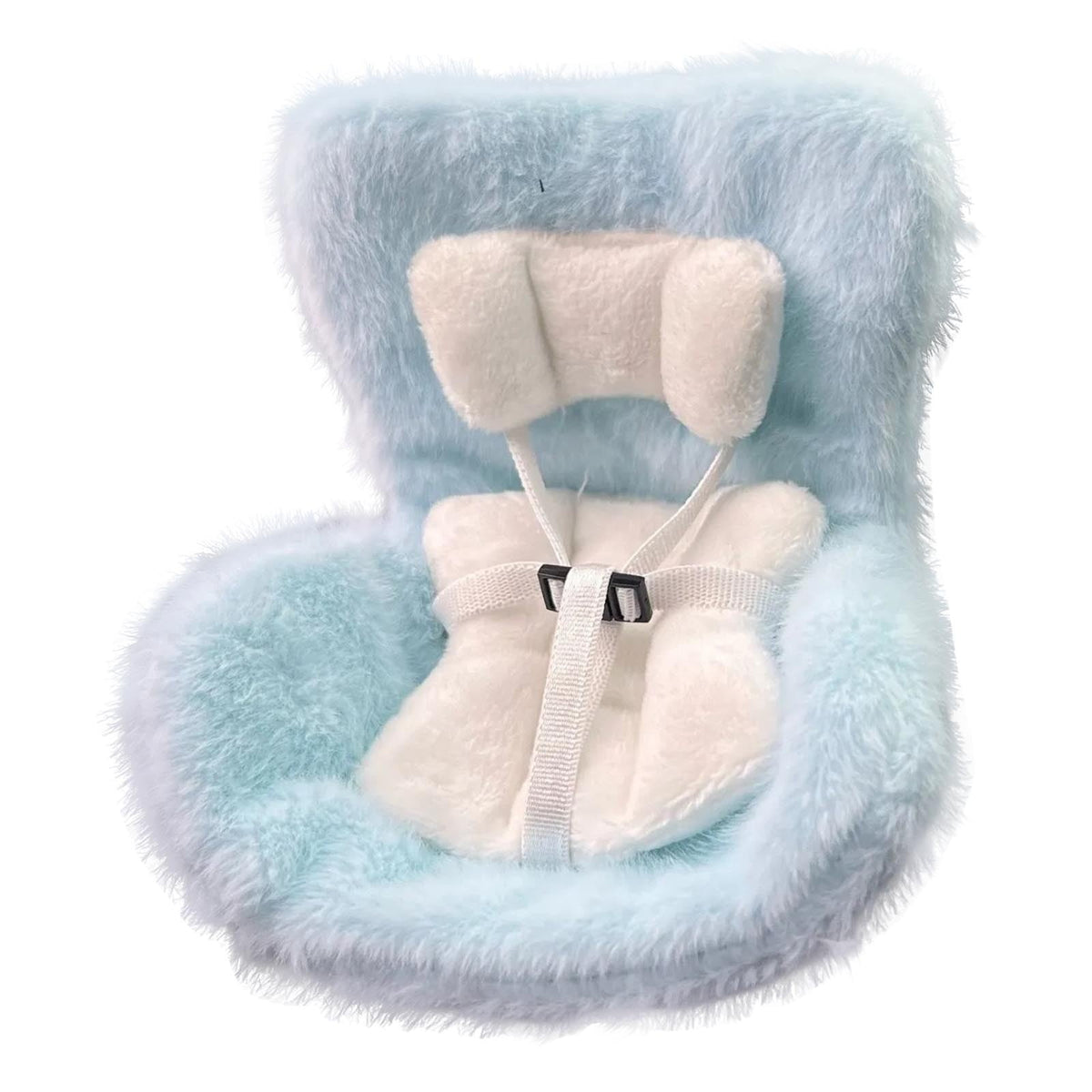 Doll Car Seat for Dolls with Air Vent Clip and Desktop Stand, Car Seat for Dolls Soft Furry Cushion, Cute and Functional Car Ornament, for Doll Fans, Collectors Pink