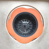 Plastic Sink Strainer, Kitchen Bathroom Tools, Flower Shaped Anti Blocking, Sink Drains Cover Filter, Silicone Sink Strainer, Kitchen Sink Drain Strainer, Kitchen Sink Drain Basket Orange