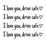 4Pcs I Love You Driving Safe Mirror Sticker, Drive I You Rearview Decal, I Love You Drive Safe Sticker, Rear View Mirror Decal, Car Stickers Decal, Bumper Stickers, Car Accessories Pink