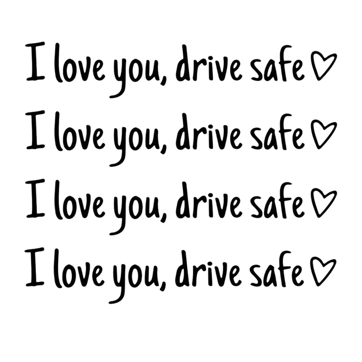4Pcs I Love You Driving Safe Mirror Sticker, Drive I You Rearview Decal, I Love You Drive Safe Sticker, Rear View Mirror Decal, Car Stickers Decal, Bumper Stickers, Car Accessories Red