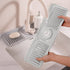 Silicone Sink Splash Guard, Kitchen Sink Accessory with Drip Tray, Button Style Silicone Faucet Drains Mat, Bathroom Kitchen Splashs Guard Countertop Storage Mat Gray