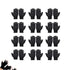 12 Pairs Cotton Gloves,Reusable Half Finger Touchscreen Gloves,7.5x3.9In Summer Sun UV Protection Gloves for Men and Women Black