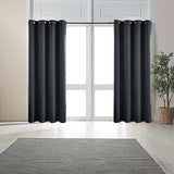 RV Camper Door Window Curtains, Blackout Privacy Curtains, Drapes for Bathroom Bedroom Kitchen, Portable Travel Trailer Small Window Decor, Short Blackout Curtain Black