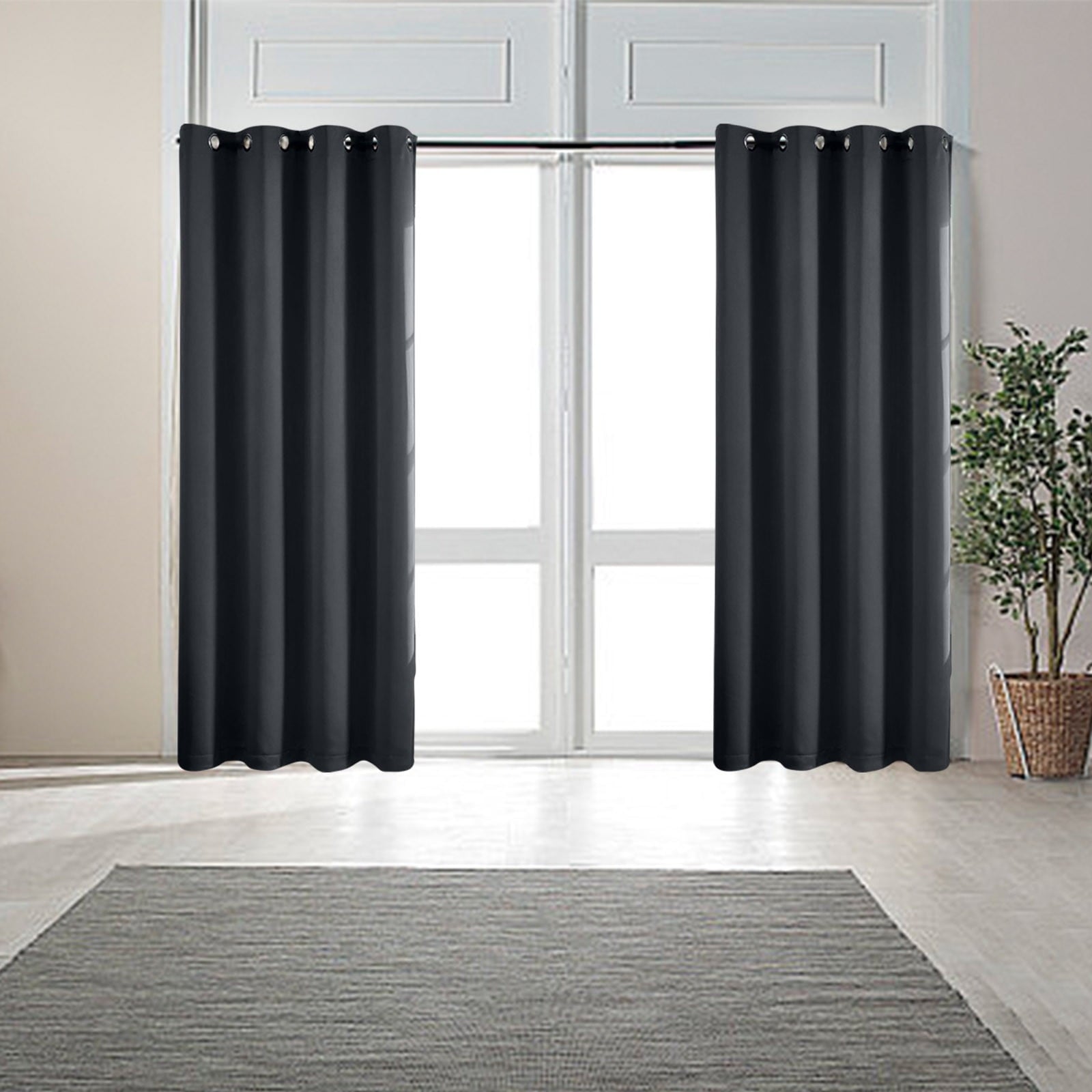 RV Camper Door Window Curtains, Blackout Privacy Curtains, Drapes for Bathroom Bedroom Kitchen, Portable Travel Trailer Small Window Decor, Short Blackout Curtain Blue