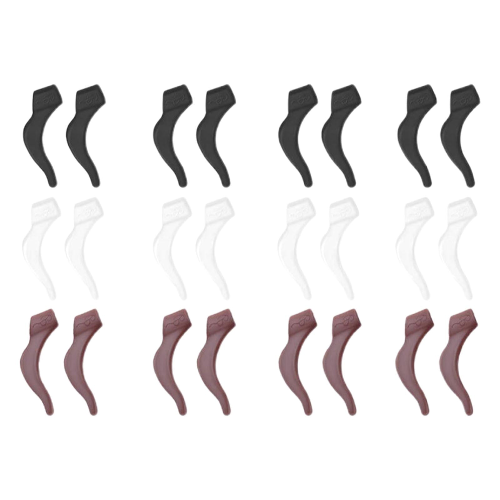 24Pcs Silicone Slip Ear Hook,Eyeglass Retainer,Anti Slip Ear Grips Hook,Comfortable and Durable Glasses Accessories for Sports,Reading,Outdoor Activities,and Daily Use,A B