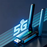 WiFi Extender, WiFi Range Extender, 1300M 2.4G/5G Wireless Internet Booster, Wireless Signal Booster Repeater Internet WiFi, USB WiFi Adapter, for Home, USB Interface Black