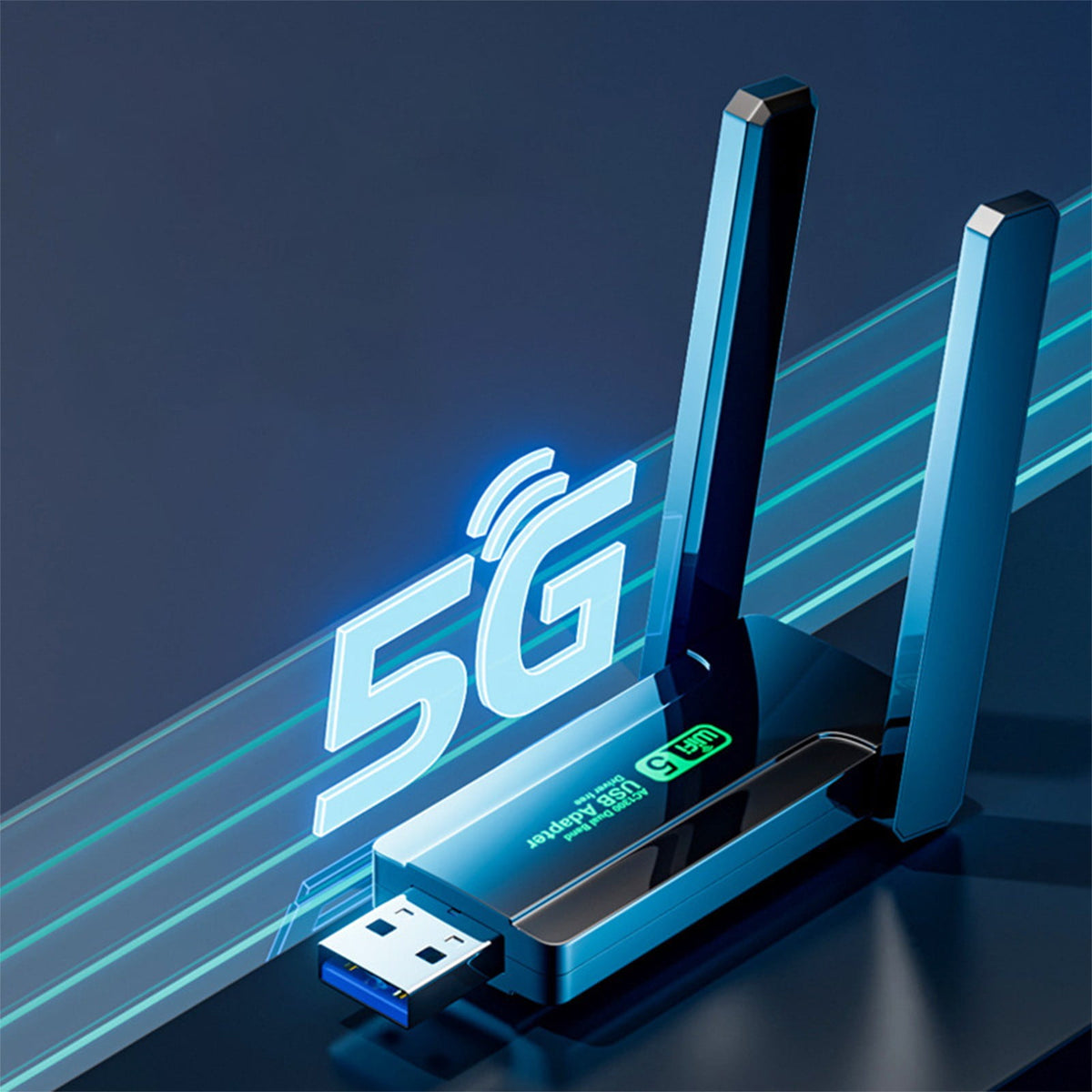 WiFi Extender, WiFi Range Extender, 1300M 2.4G/5G Wireless Internet Booster, Wireless Signal Booster Repeater Internet WiFi, USB WiFi Adapter, for Home, USB Interface Black