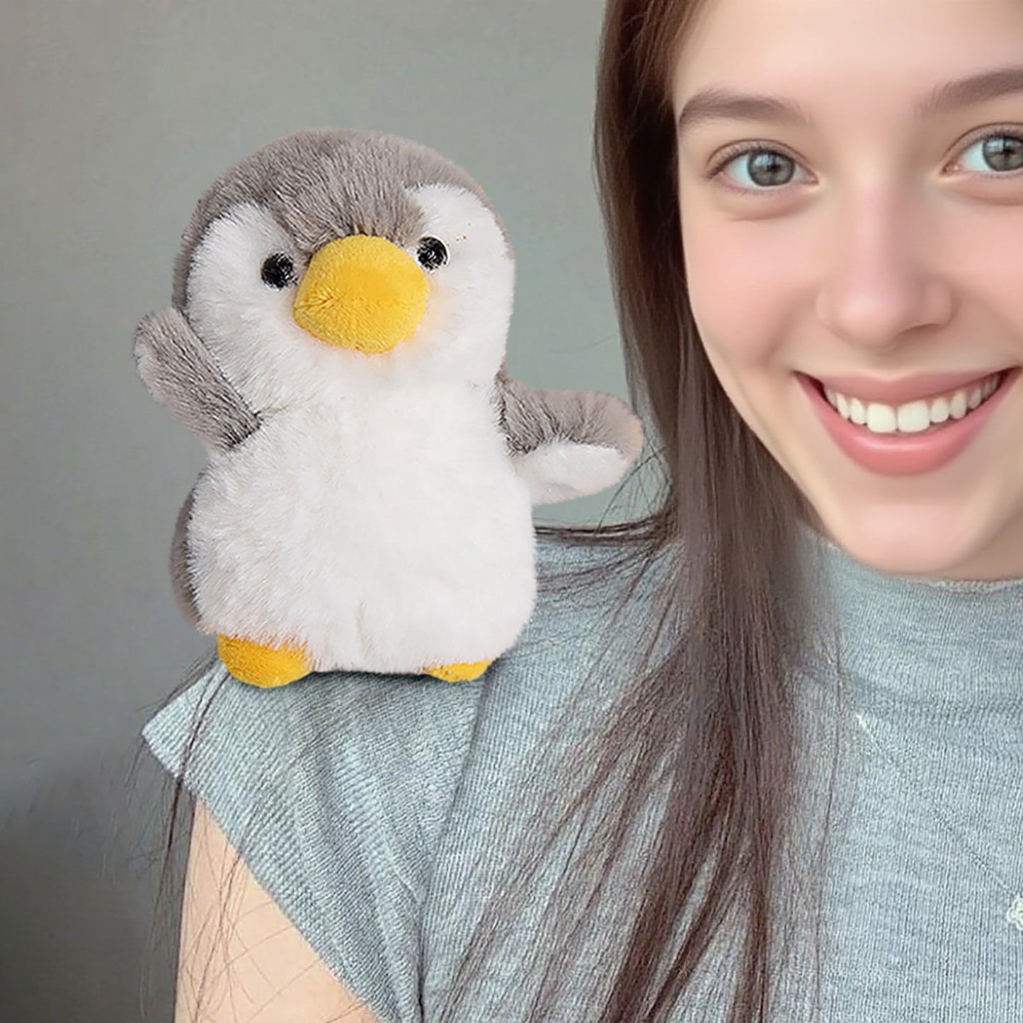 Shoulder Plush, Magnetic Plushs Toy Riding Stuffed Animals Toy, Cute Stuffed Doll with Magnet, Shoulder Parrot Plush Toy Home Decoration for Birthday Party Holiday Christmas Gift B
