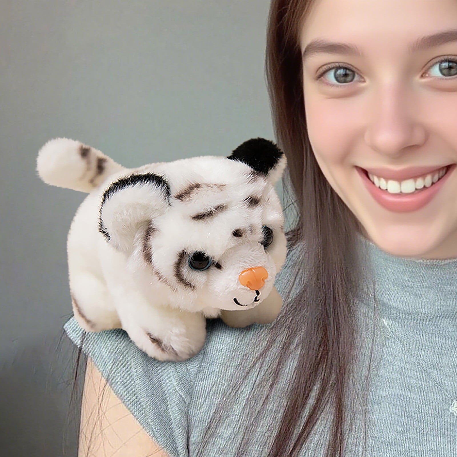 Shoulder Plush, Magnetic Plushs Toy Riding Stuffed Animals Toy, Cute Stuffed Doll with Magnet, Shoulder Parrot Plush Toy Home Decoration for Birthday Party Holiday Christmas Gift I