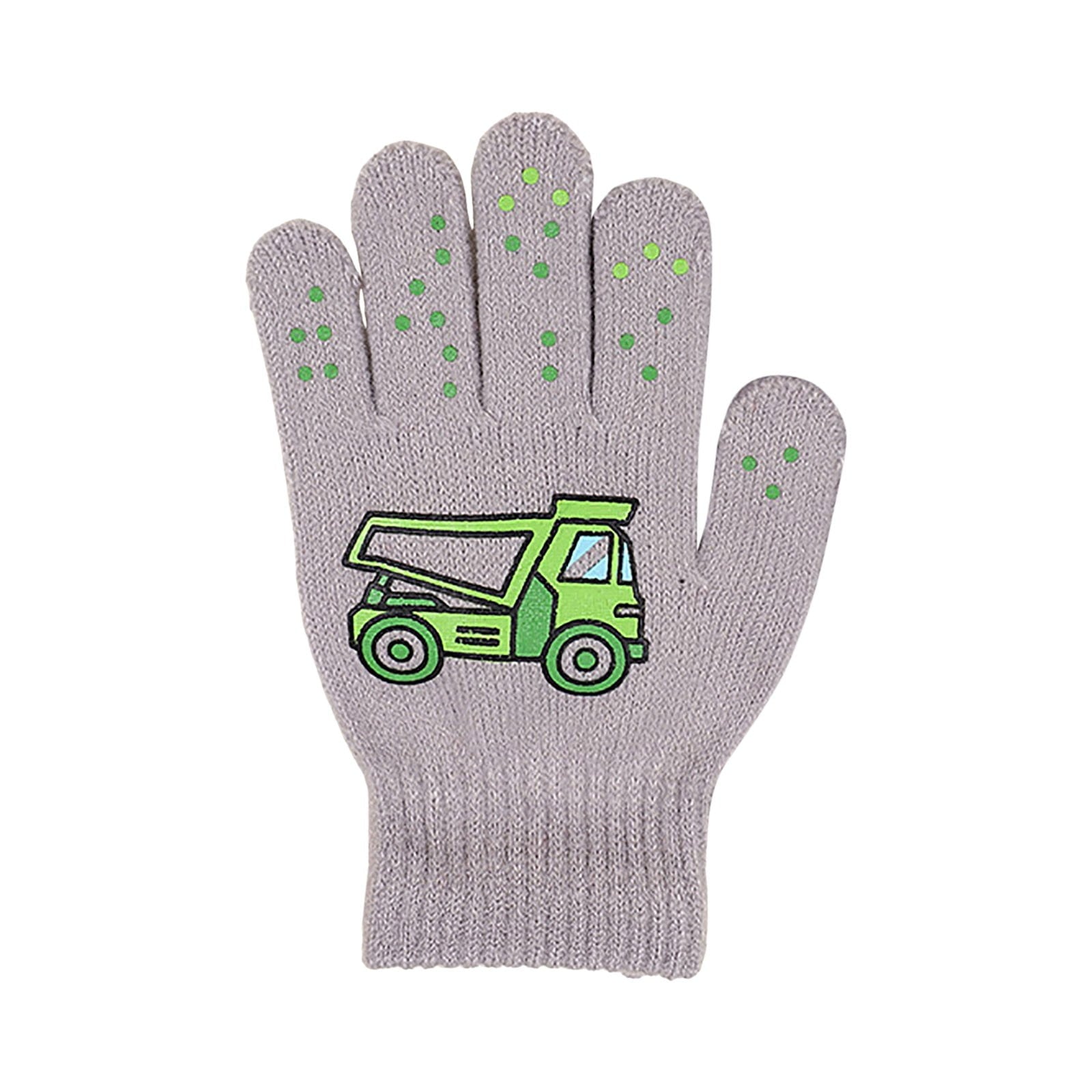 GXWEA 2T Gloves Kids Waterproof Gloves Kids Gloves Winter Gloves Thick Gloves Stretchy Warm Gloves Boys Girls 6-11 Year 5-12 years AHA4 kids snow gloves Grey