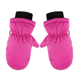 GXWEA 2T Gloves Kids Waterproof Gloves Kids Gloves Winter Gloves Thick Gloves Stretchy Warm Gloves Boys Girls 6-11 Year One Size Hot Pink