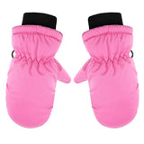 GXWEA 2T Gloves Kids Waterproof Gloves Kids Gloves Winter Gloves Thick Gloves Stretchy Warm Gloves Boys Girls 6-11 Year One Size Pink