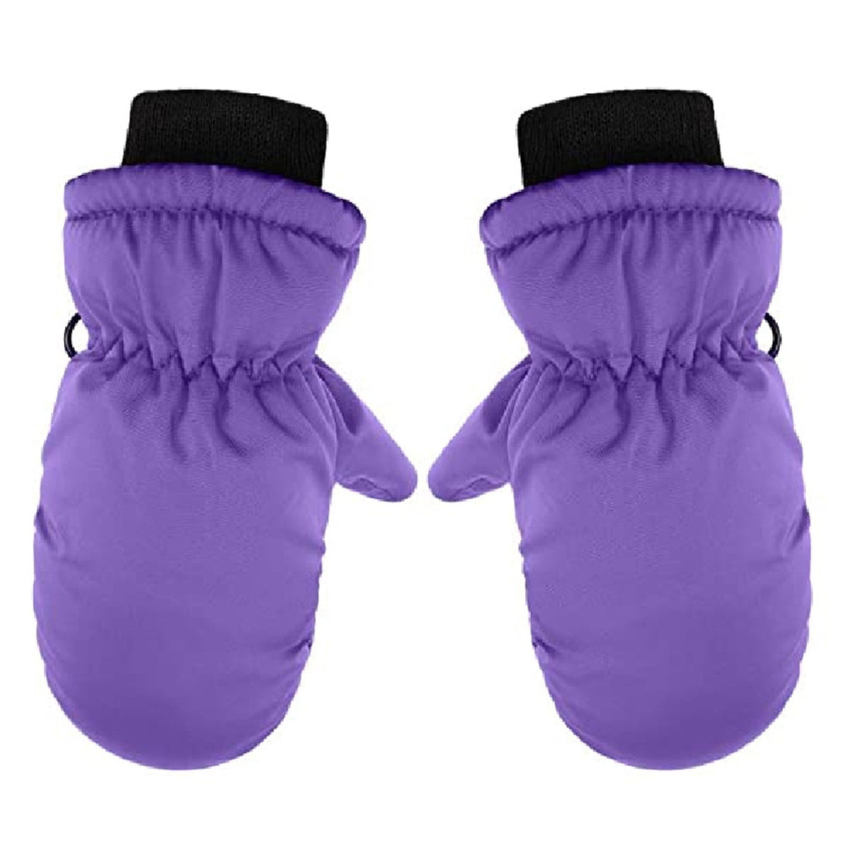 GXWEA 2T Gloves Kids Waterproof Gloves Kids Gloves Winter Gloves Thick Gloves Stretchy Warm Gloves Boys Girls 6-11 Year One Size Purple