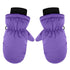 GXWEA 2T Gloves Kids Waterproof Gloves Kids Gloves Winter Gloves Thick Gloves Stretchy Warm Gloves Boys Girls 6-11 Year One Size Purple