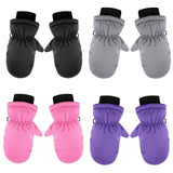 GXWEA 2T Gloves Kids Waterproof Gloves Kids Gloves Winter Gloves Thick Gloves Stretchy Warm Gloves Boys Girls 6-11 Year One Size color-1