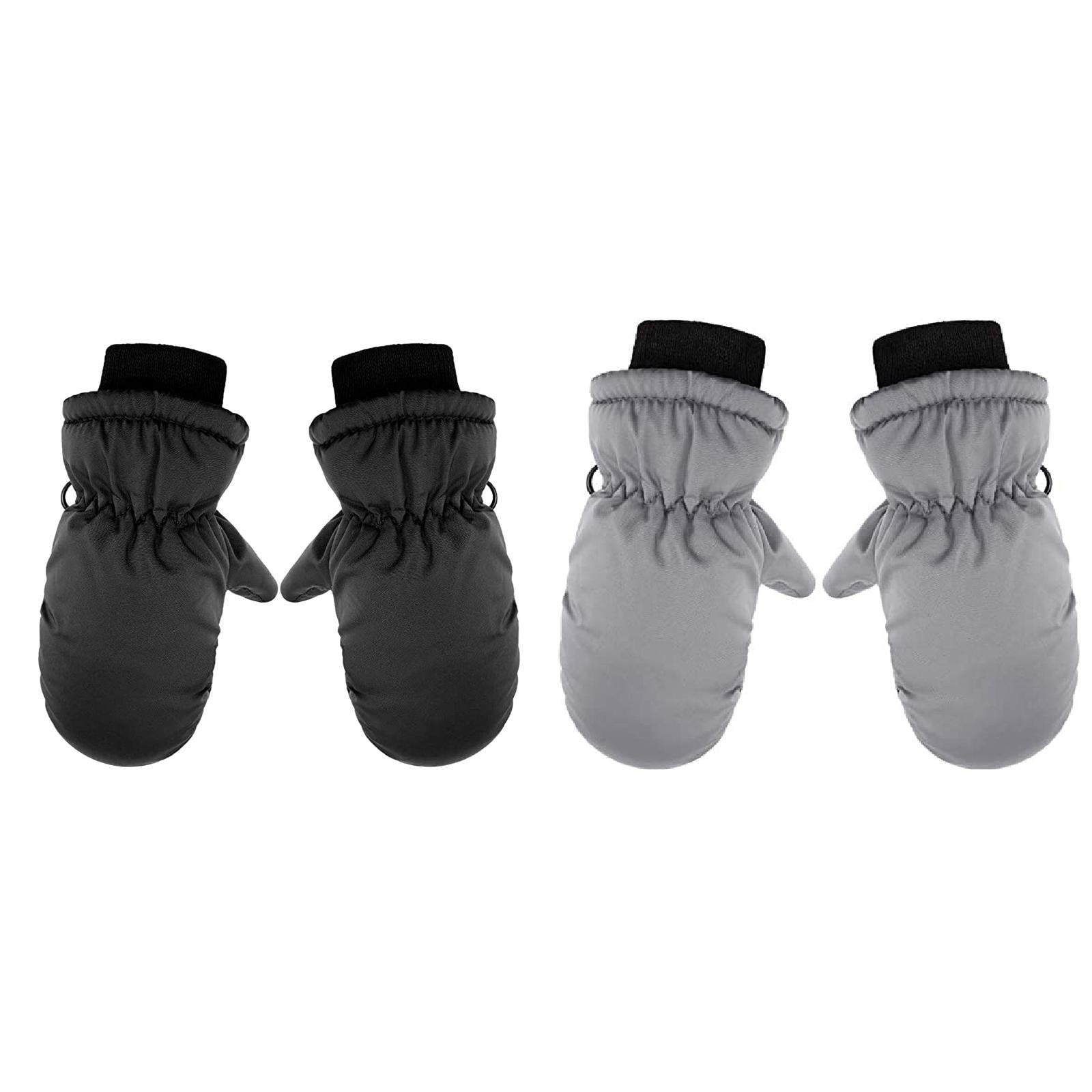 GXWEA 2T Gloves Kids Waterproof Gloves Kids Gloves Winter Gloves Thick Gloves Stretchy Warm Gloves Boys Girls 6-11 Year One Size color-2